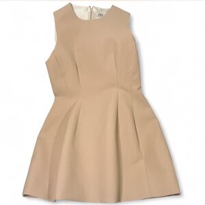 Zara Women's Beige Sleeveless Mini Dress